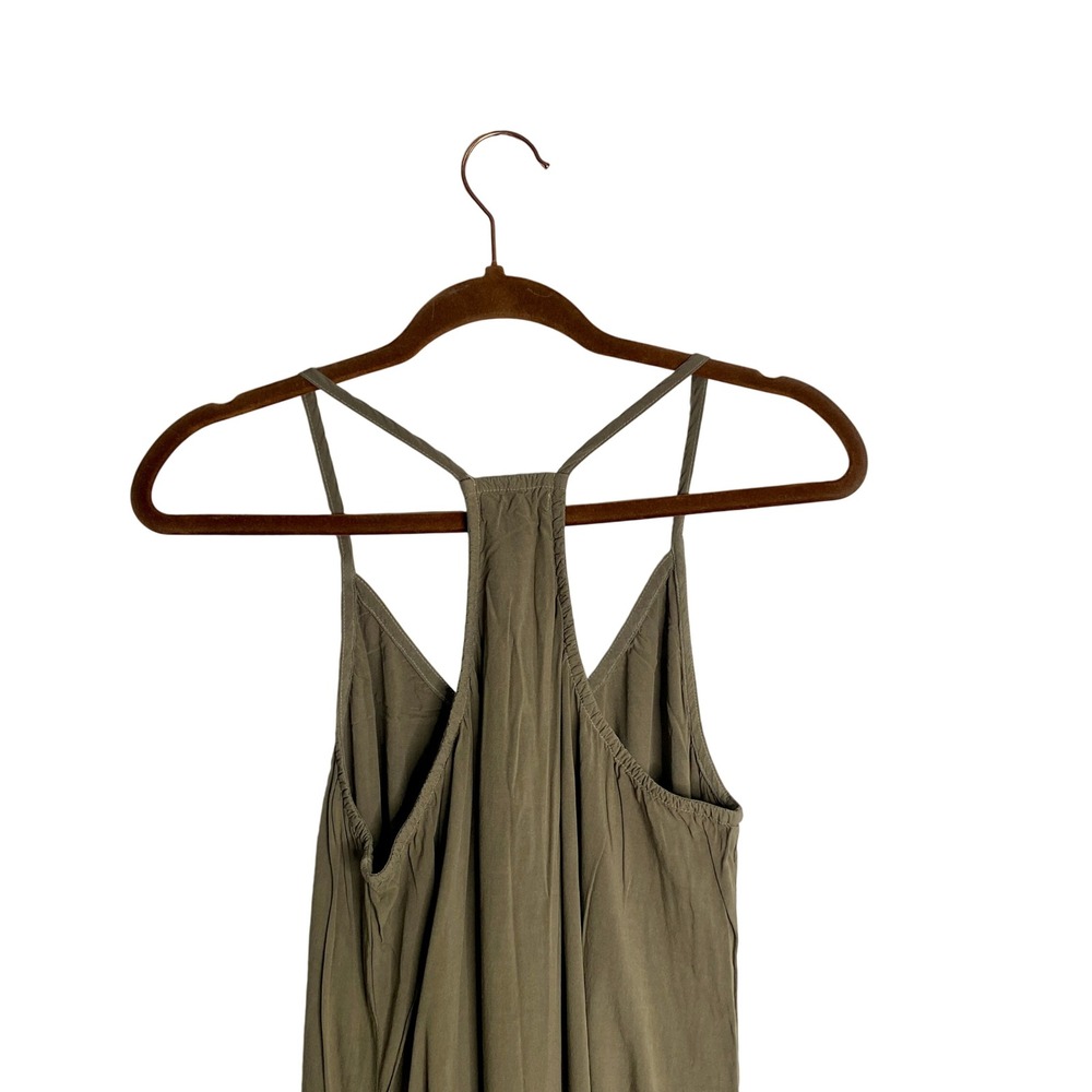 Michael Stars Olive Green Racerback Maxi Dress Size L Boho Gorpcore Minimalist - Picture 5 of 7